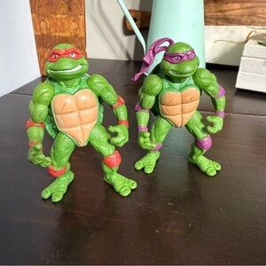 Movie Star Raph  AND Donatello Teenage Mutant Ninja Turtle 1992 Playmates Figure